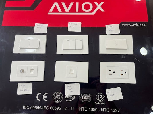 Swiche doble 3 Vias Blanco