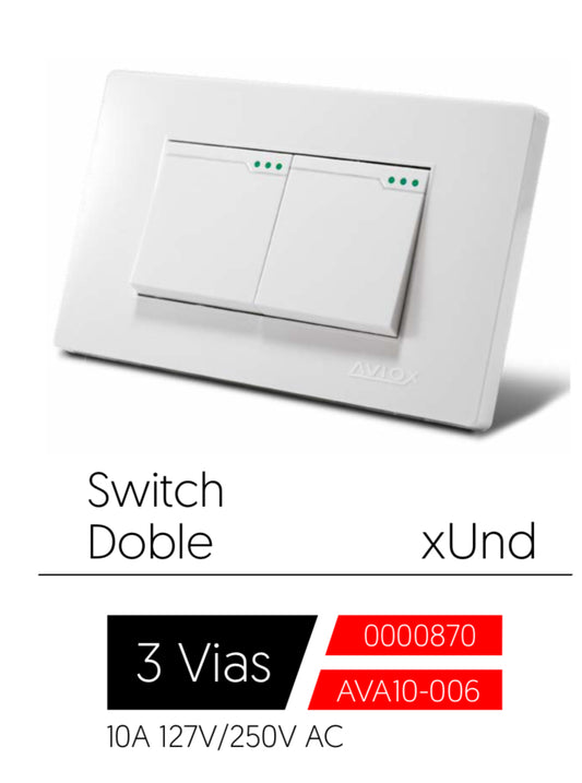 Swiche doble 3 Vias Blanco