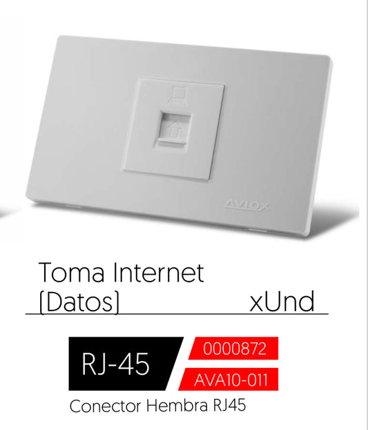 Toma Internet Datos Blanco