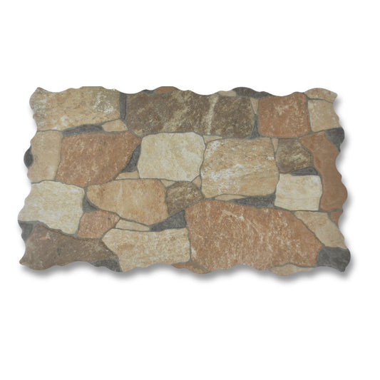 Pared Fachada Ceramico Benasque Marron 32x56 cm