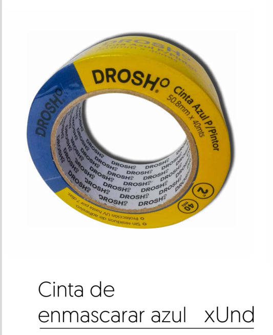 Cinta de enmascarar Azul 3-4x40 mts
