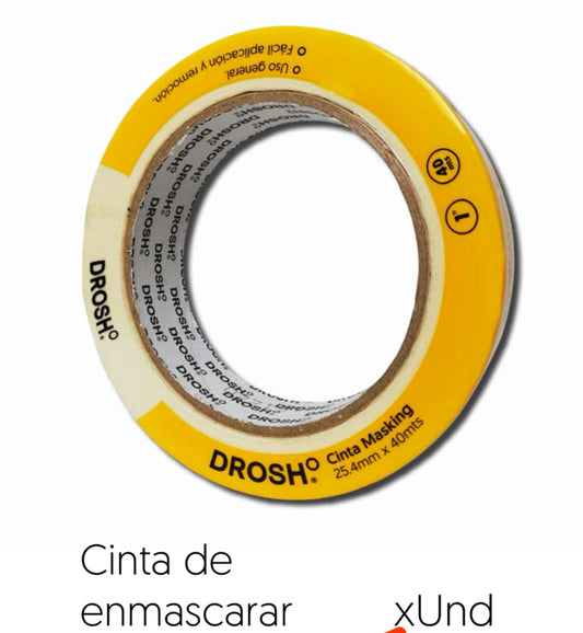 Cinta de enmascarar uso general 3-4x40 mts
