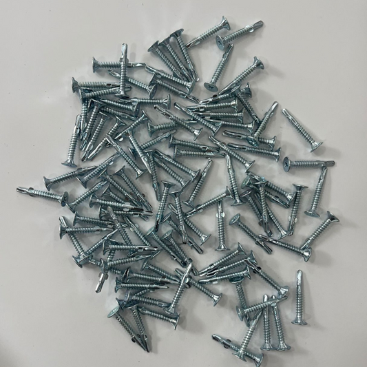 Tornillo para Super Board 8 x 1-1/4 Punta Broca Avellanante Zinc con Alas (100 Und)